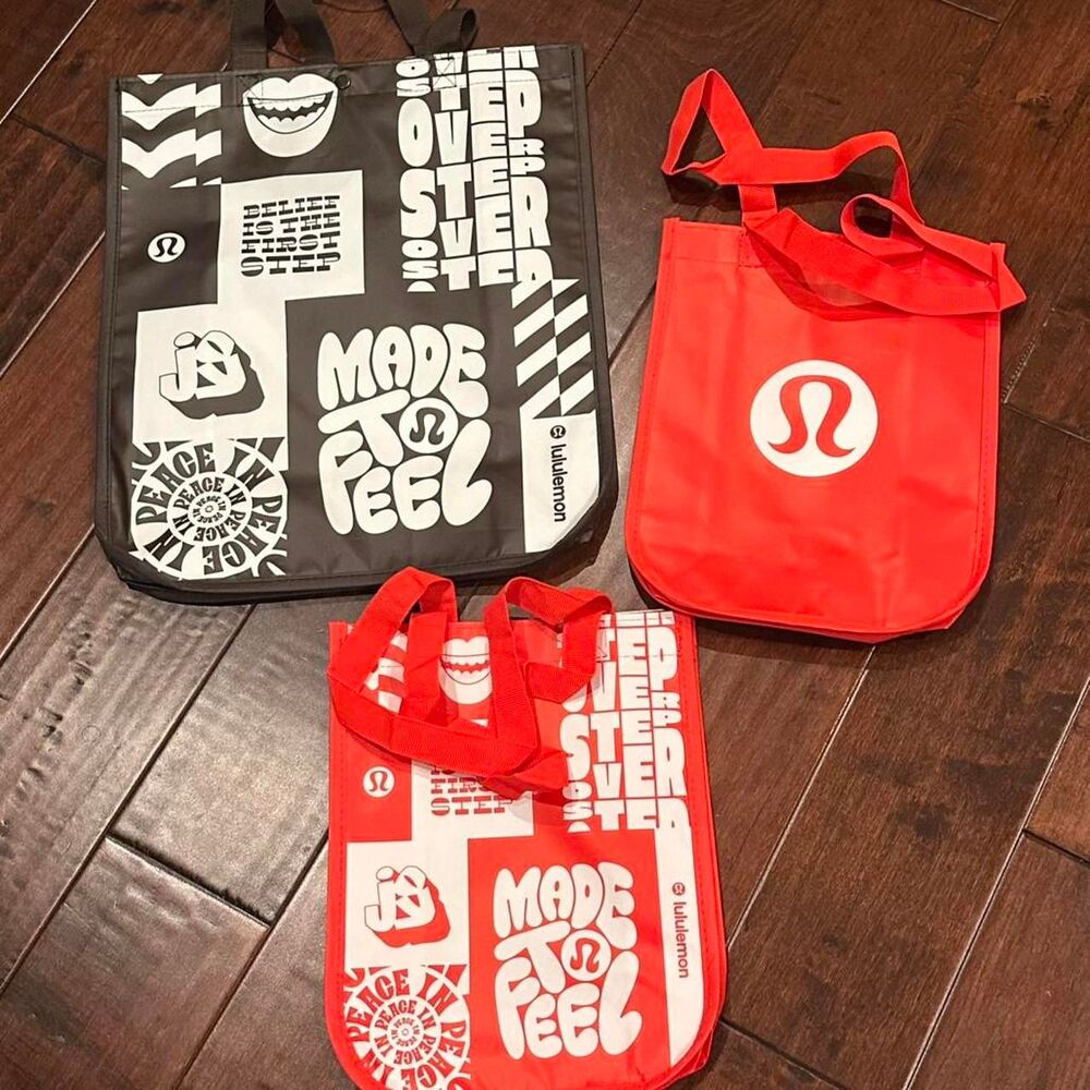 Lululemon Reusable Shopping Tote Bags Bundle